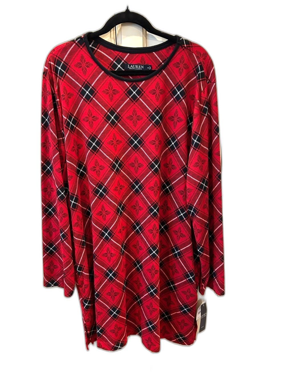 Lauren Ralph Lauren Red Plaid Tunic/Dress - Size 1X - NWT